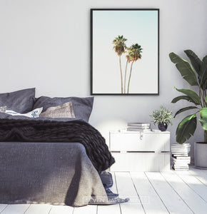 California Palm Trees Wall Art for Bedroom Decor
