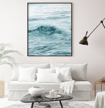 Load image into Gallery viewer, Aqua Sea Wave Close-up Print
