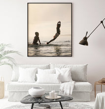 Load image into Gallery viewer, Beach photography with Kids for living room
