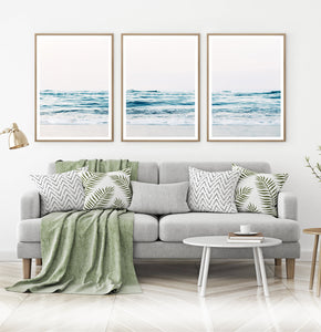 Ocean Beach 3 Piece Wall Art for Living Room
