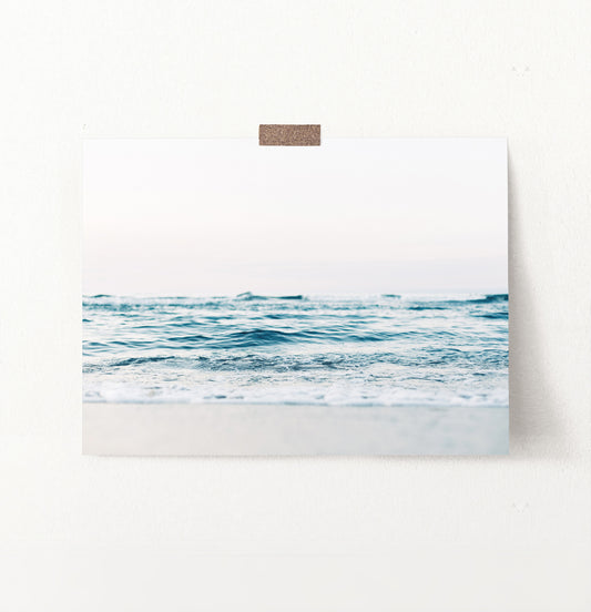 Blue Ocean Water Print