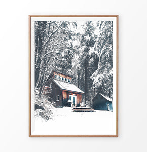Wooden-framed photo print