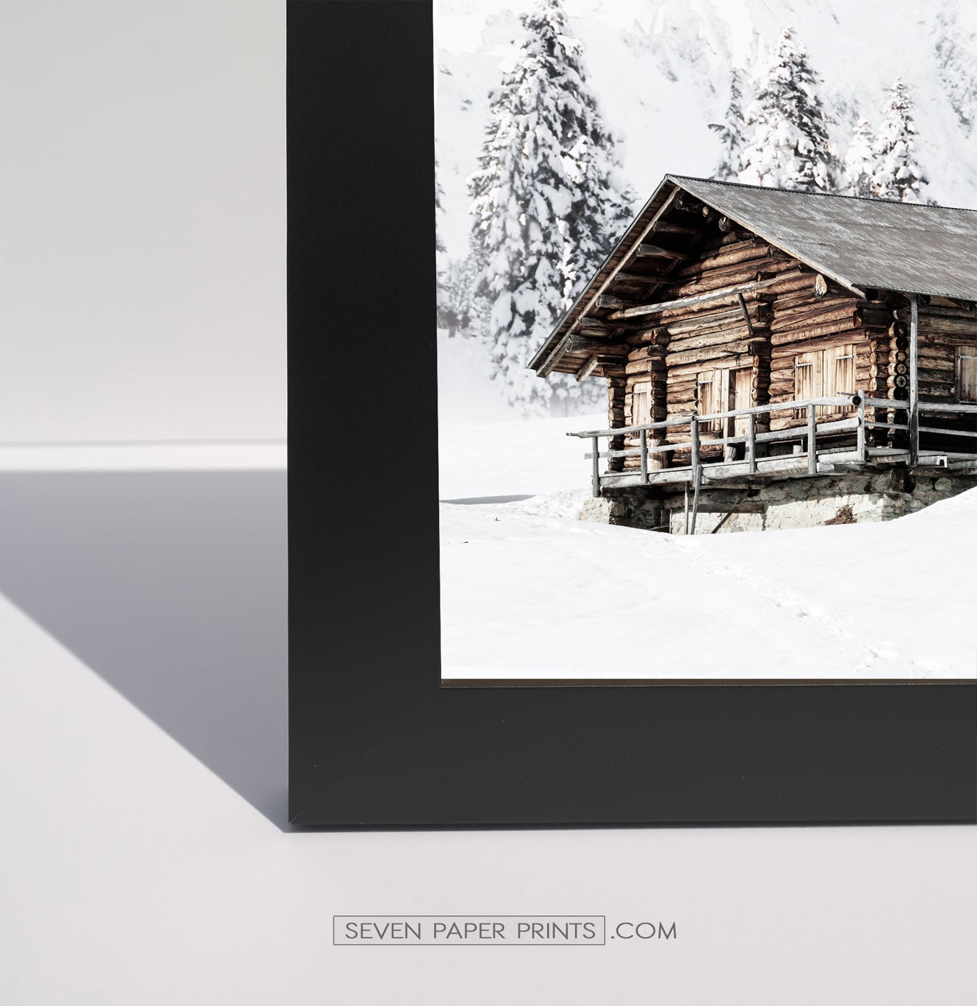 Corner of a black frame