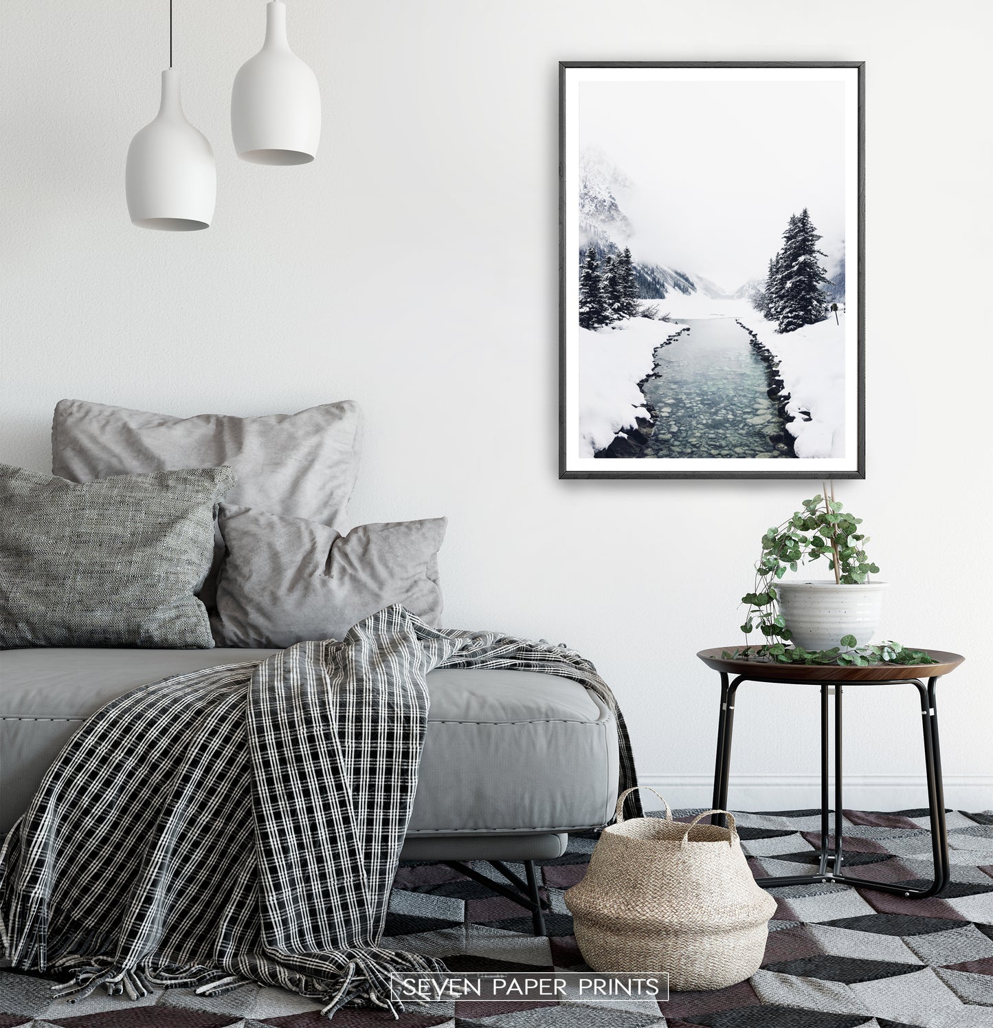 Black-framed in a bedroom
