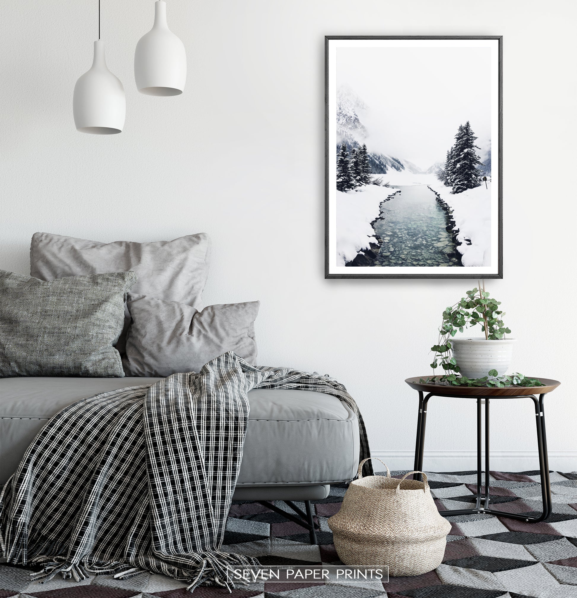 Black-framed in a bedroom