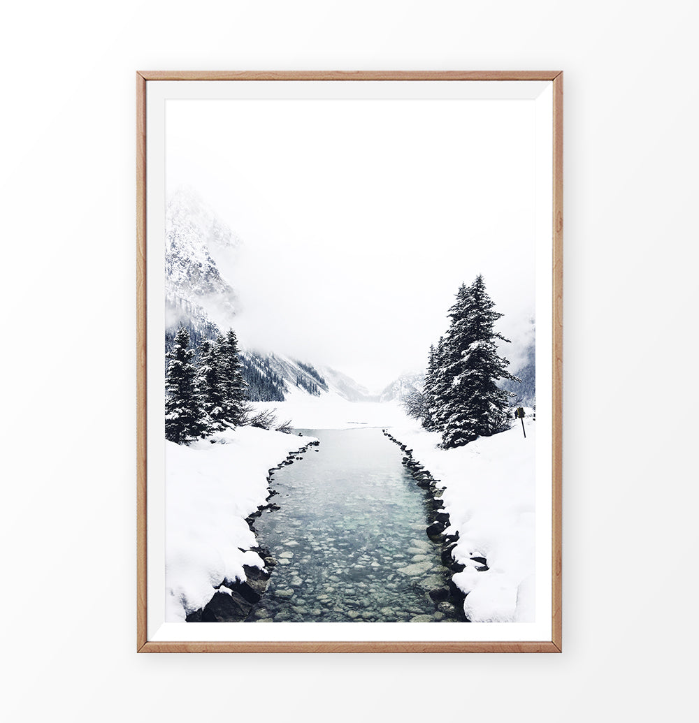 Wooden-framed photo print