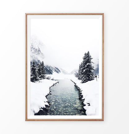 Wooden-framed photo print