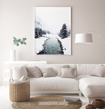 White-framed in the living room with white sofa