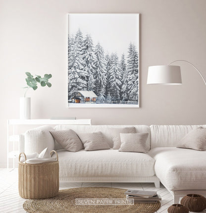 White-framed in the living room with white sofa