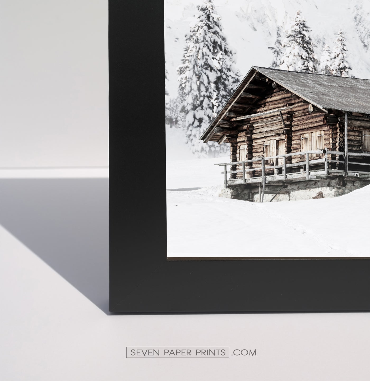 Corner of a black frame