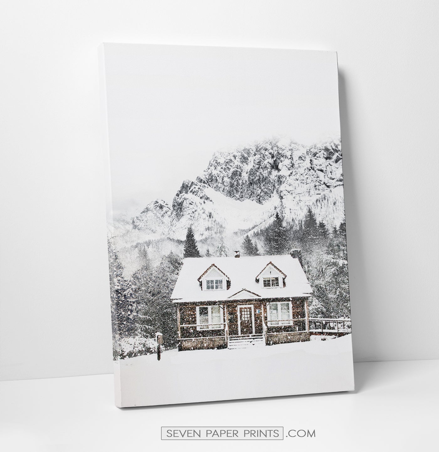 Snowy Coutry House Wall Art