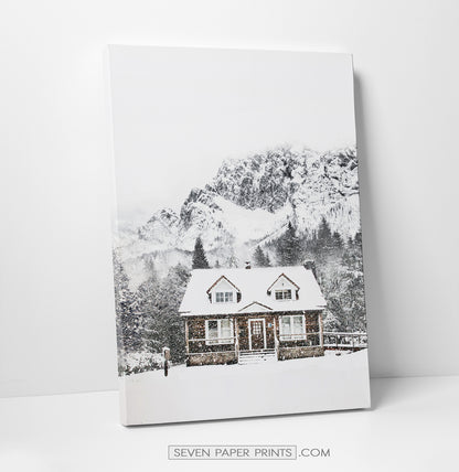 Snowy Coutry House Wall Art