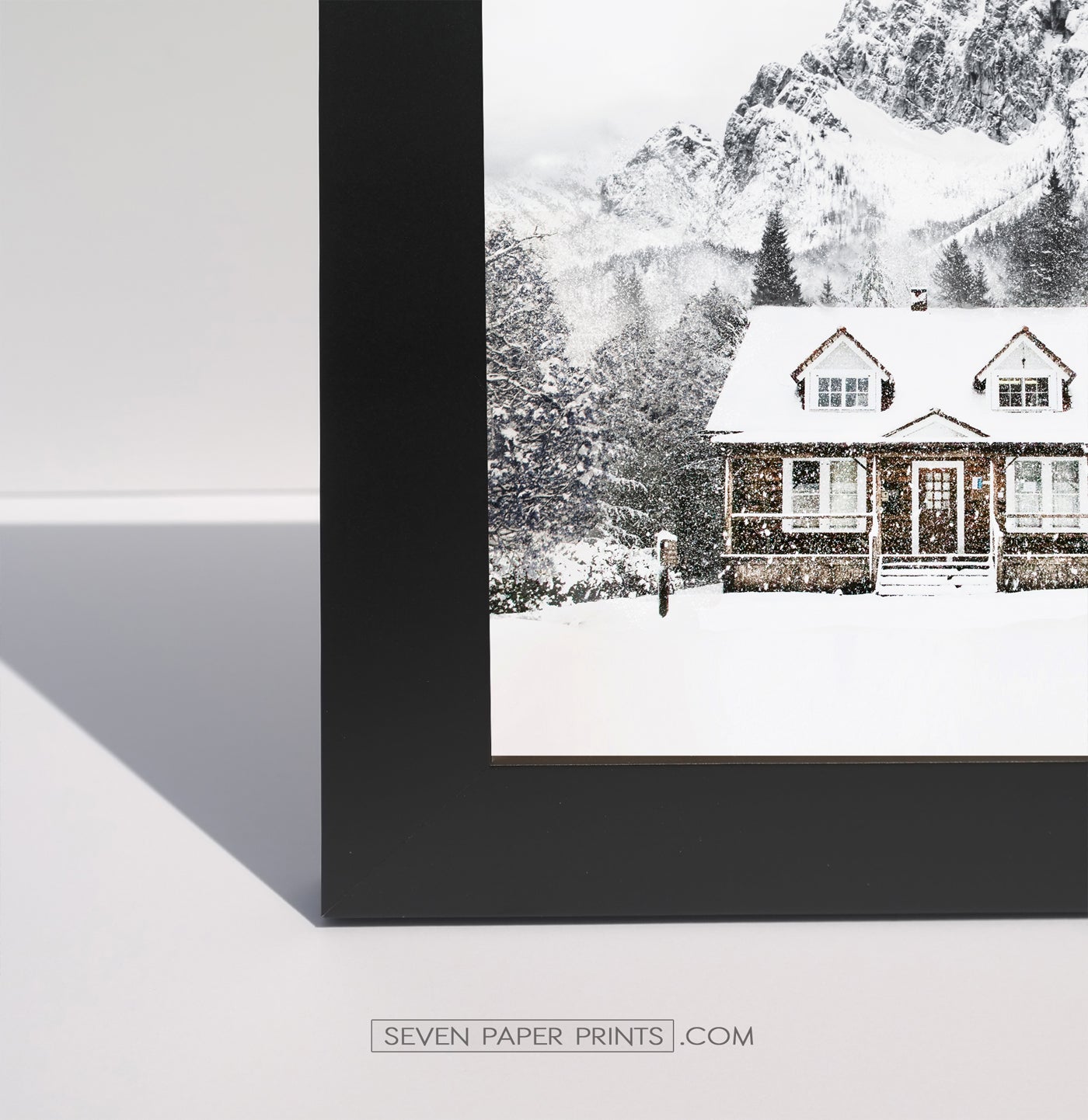 Corner of a black frame