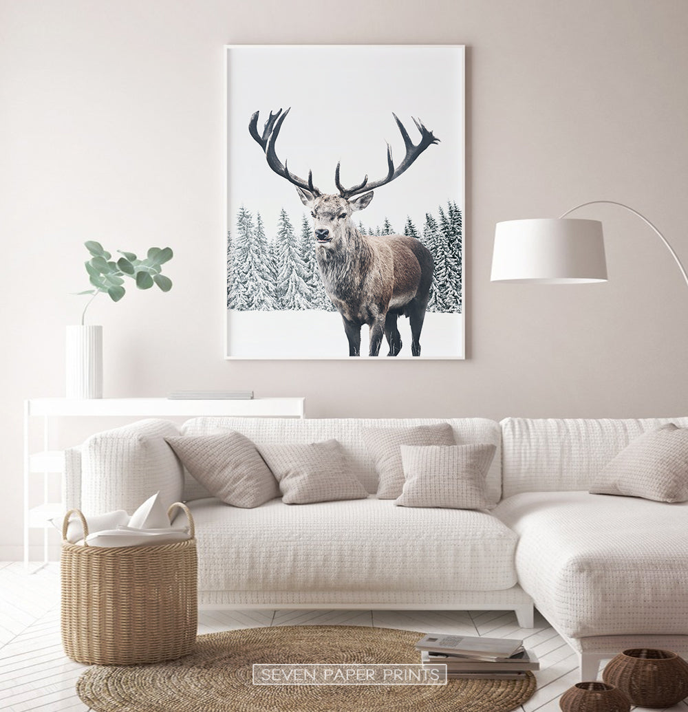 White-framed in the living room with white sofa