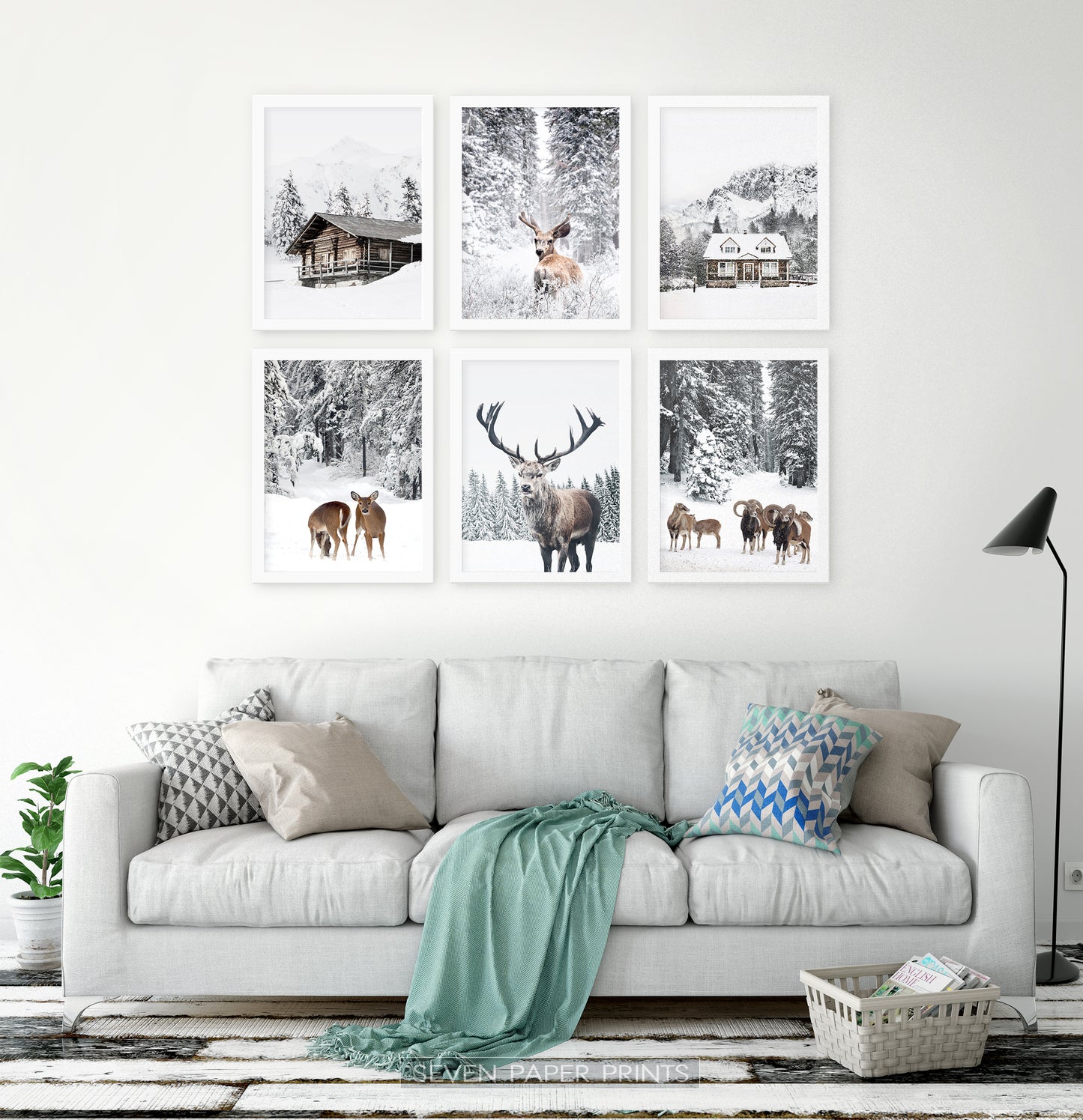 White-framed In the living room