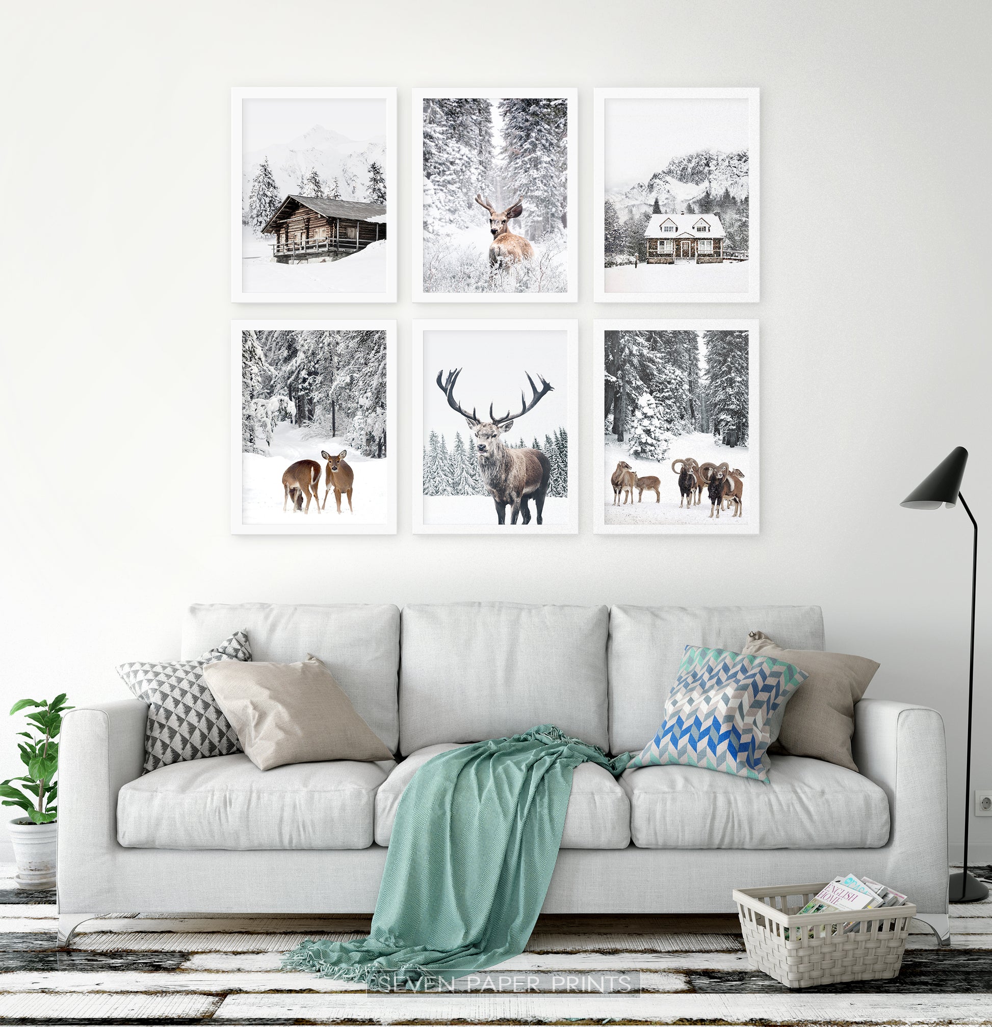 White-framed In the living room