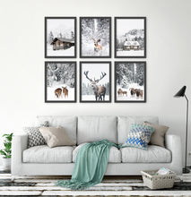 Load image into Gallery viewer, 6-Piece Black-Framed Wall Art Set in the living room
