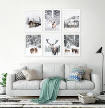 Load image into Gallery viewer, 6-Piece White-Framed Wall Art Set in the living room
