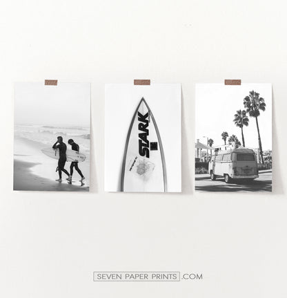 Black White Surfboard Wall Art Set by Tanya Shumkina