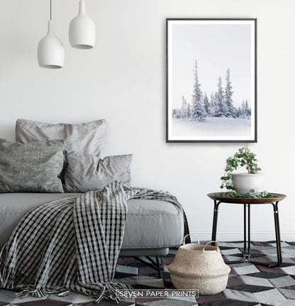 Black-framed in a white&gray bedroom