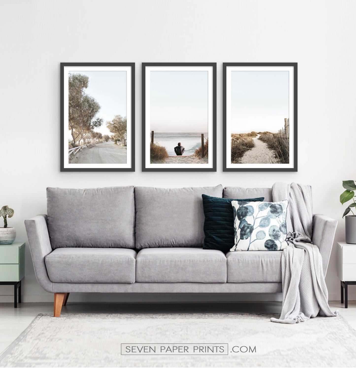 Ocean beach pathway. Print set by Tanya Shumkina