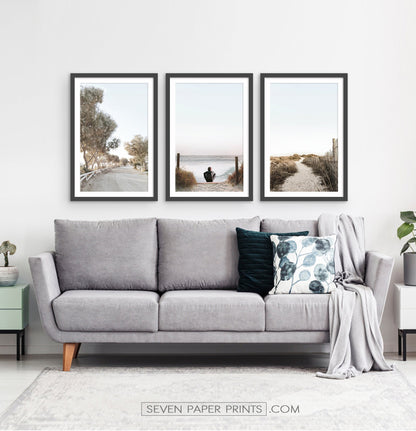 Ocean beach pathway. Print set by Tanya Shumkina