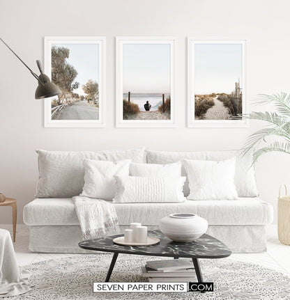 Ocean beach pathway. Print set by Tanya Shumkina