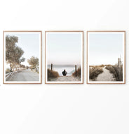 Ocean beach pathway. Print set by Tanya Shumkina