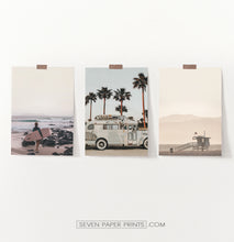 Load image into Gallery viewer, Beige California Surfing Prints by Tanya Shumkina
