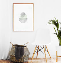 Load image into Gallery viewer, Scandinavian Green Gray Abstract Watercolor Wall Art
