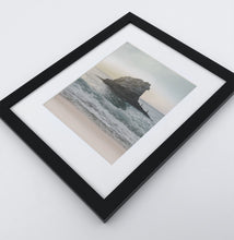 Load image into Gallery viewer, A framed print with rock in a stormy ocean
