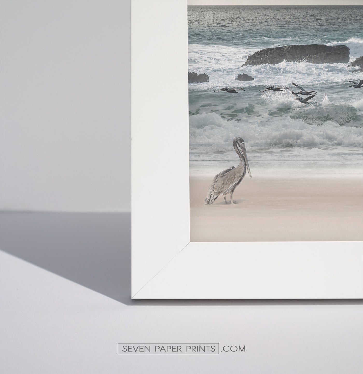 A corner of a white frame
