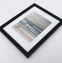 Load image into Gallery viewer, A framed print with a pelican on a coast
