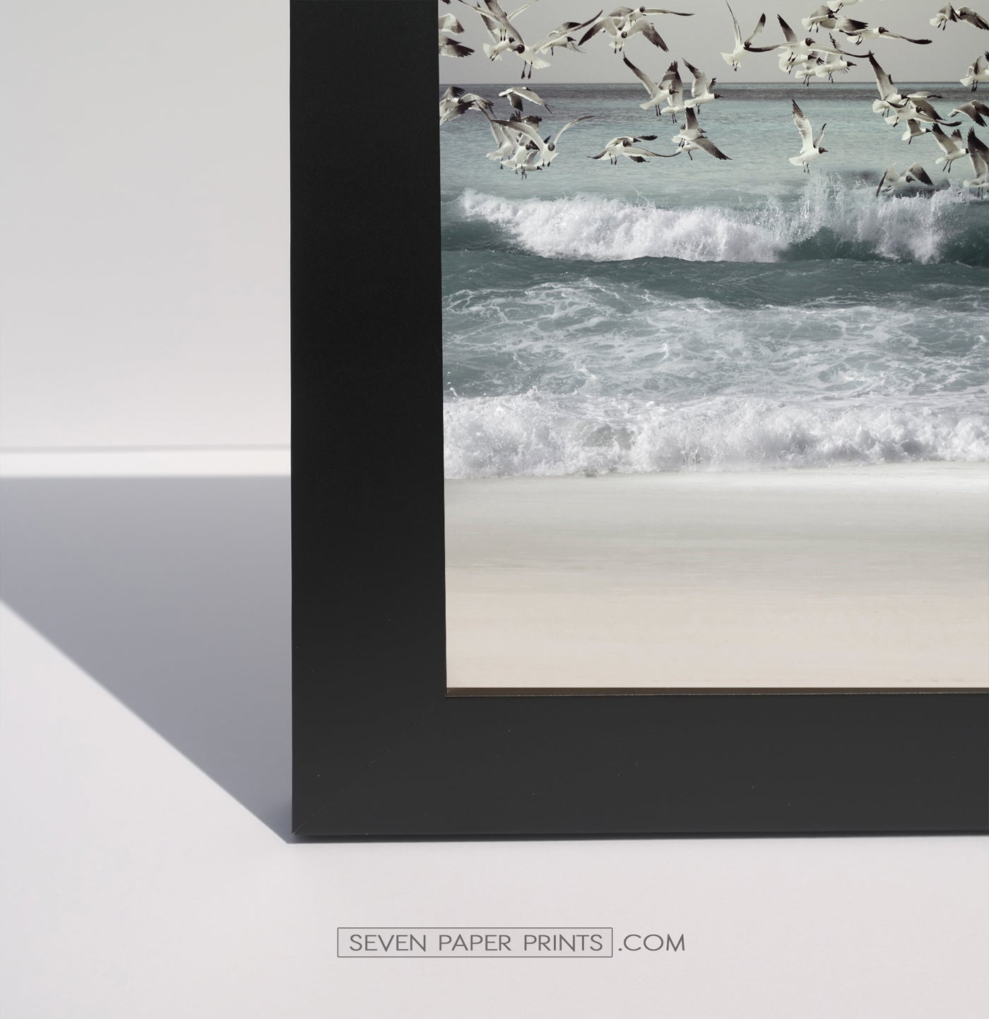 A corner of a black frame