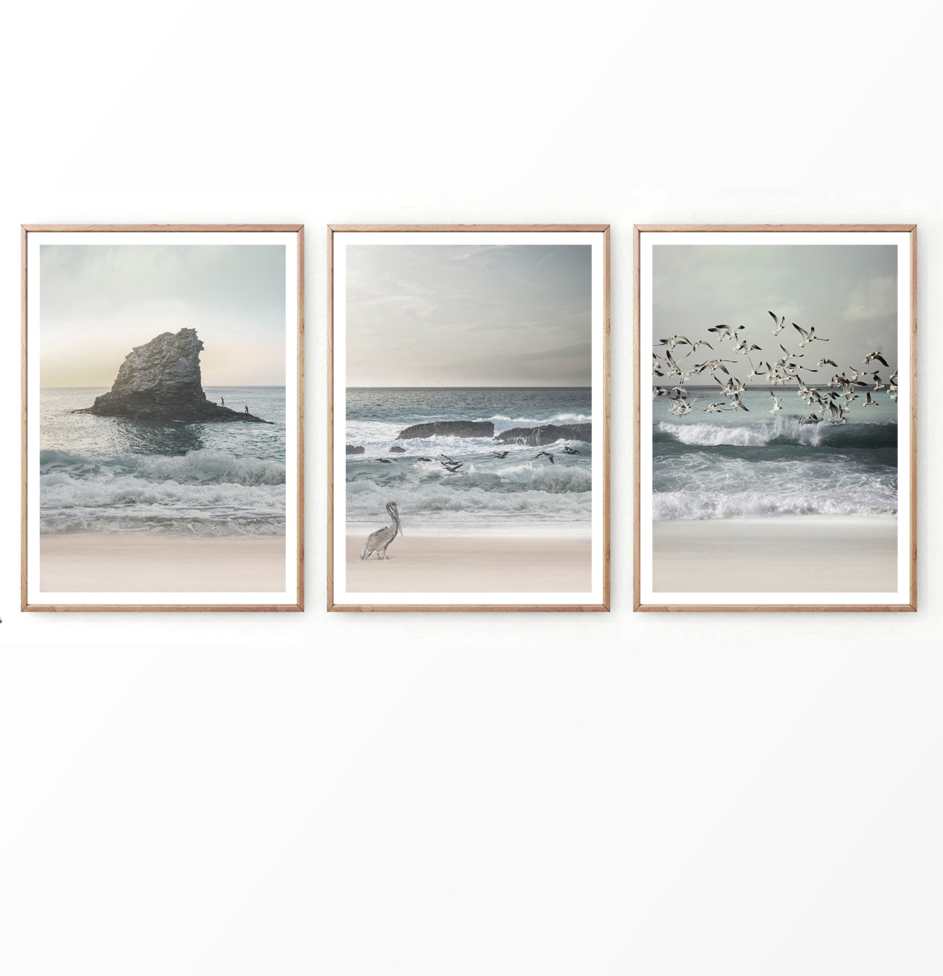 Sea Shore Photography Set of 3 Prints