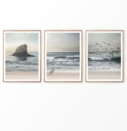 Sea Shore Photography Set of 3 Prints