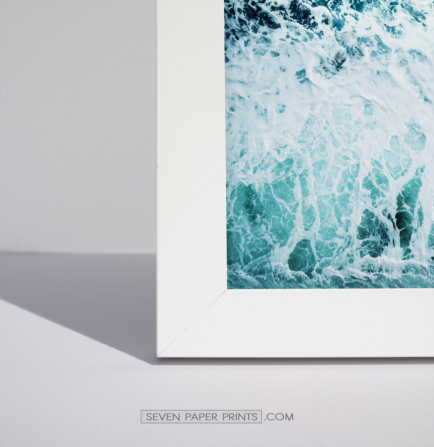 A corner of a white frame