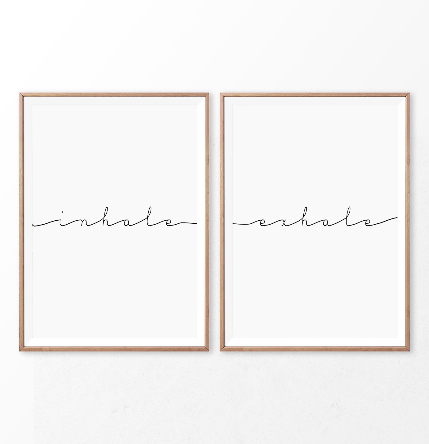 Inhale Exhale Motivational Yoga Diptych