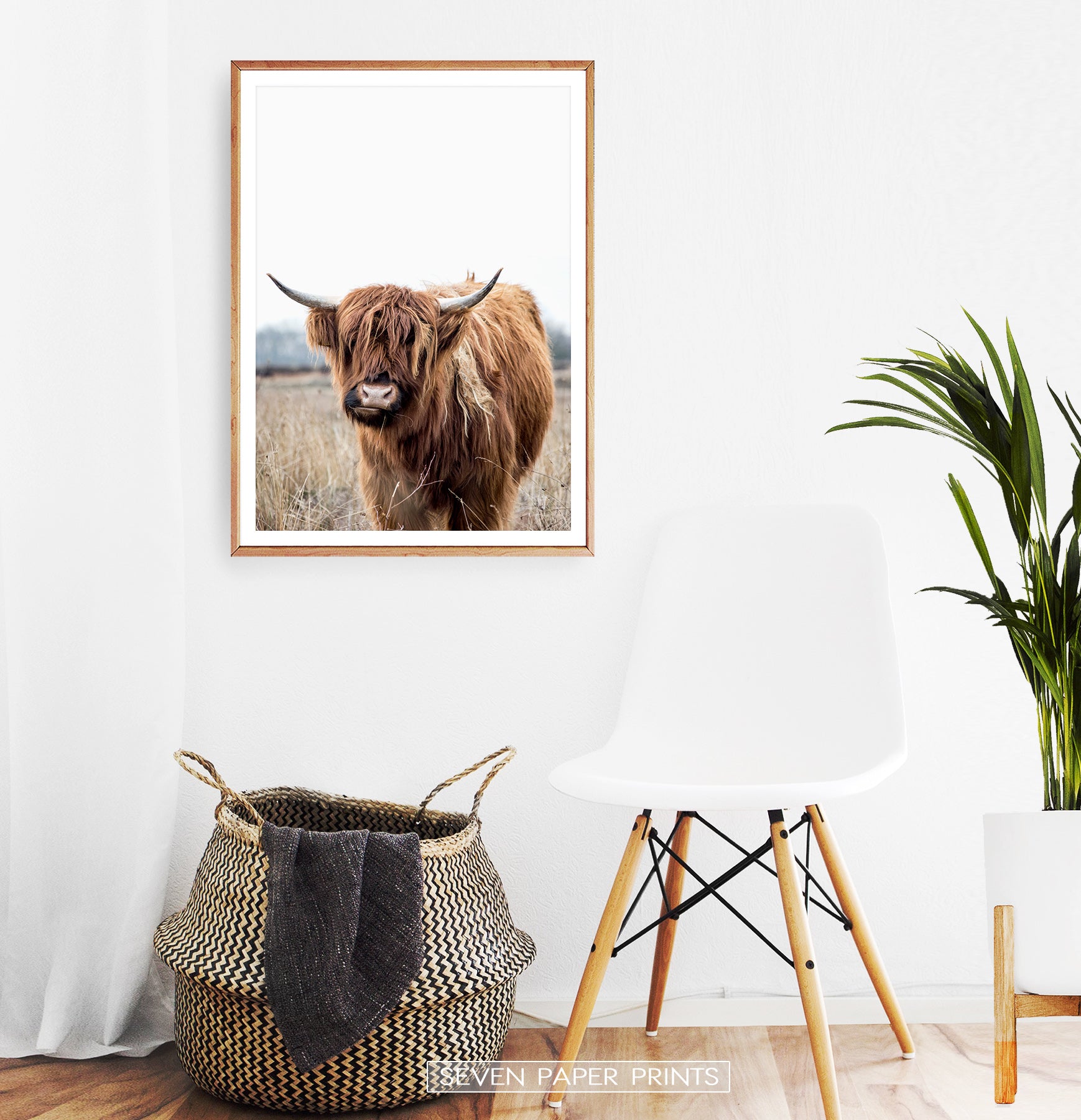 Terracotta Cow in Meadow Wall Decor