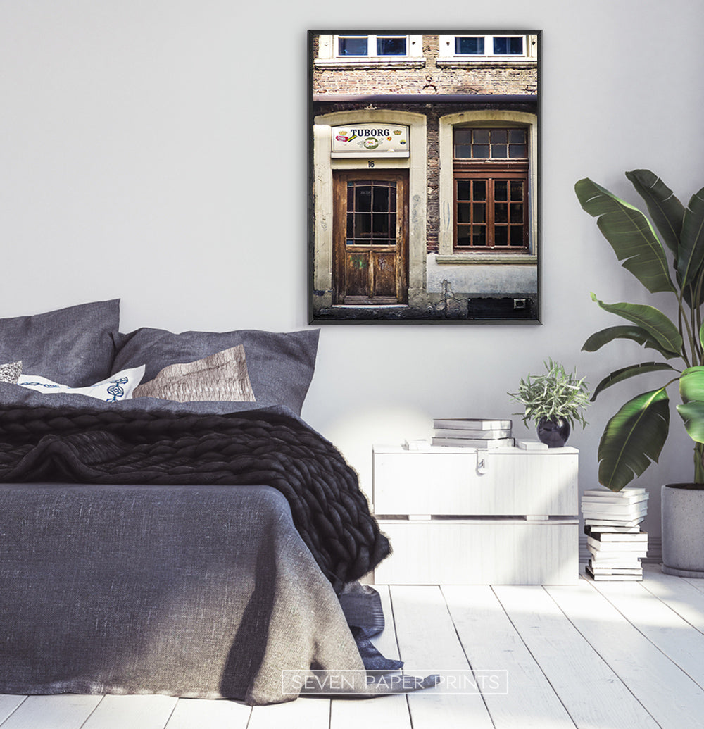 Vintage Pub Wall Art Wooden Door and Window Photography