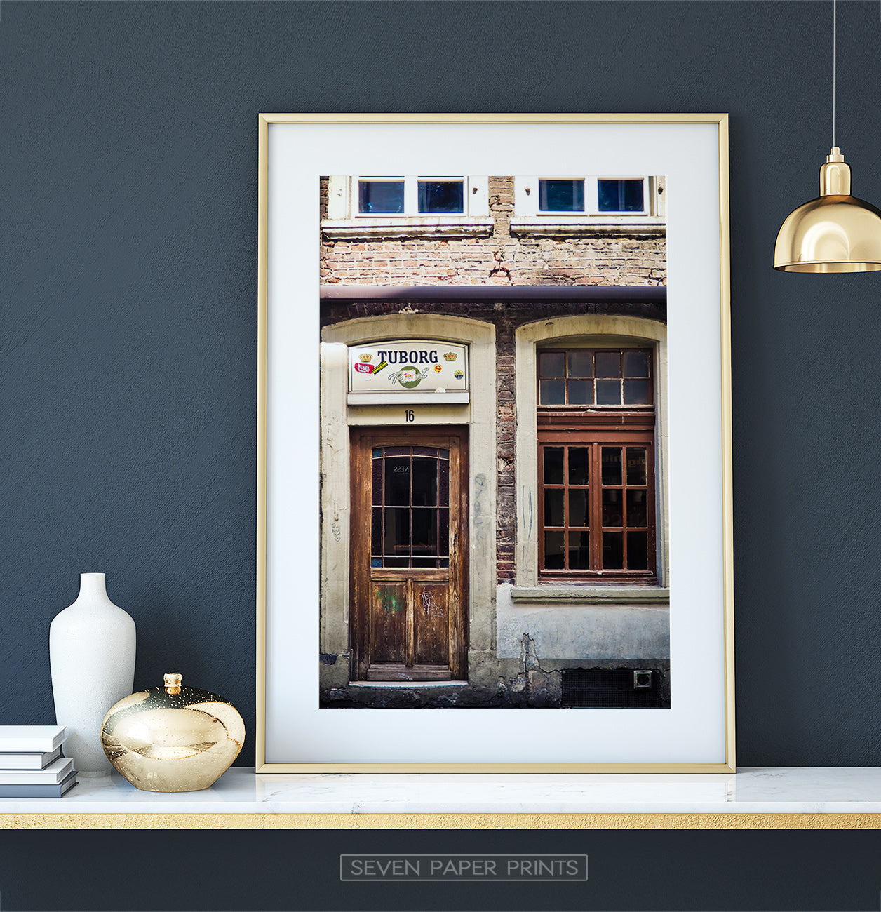 Vintage Pub Wall Art Wooden Door and Window Photography