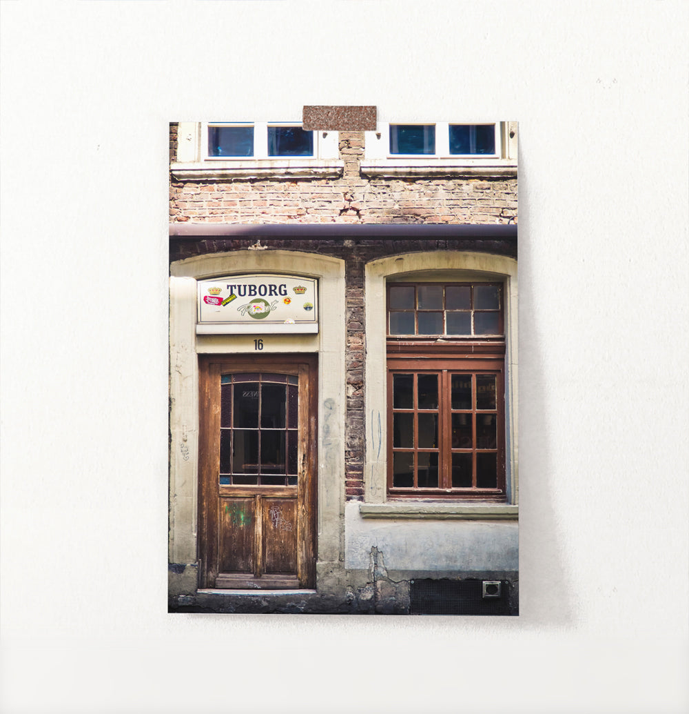 Vintage Pub Wall Art Wooden Door and Window Photography