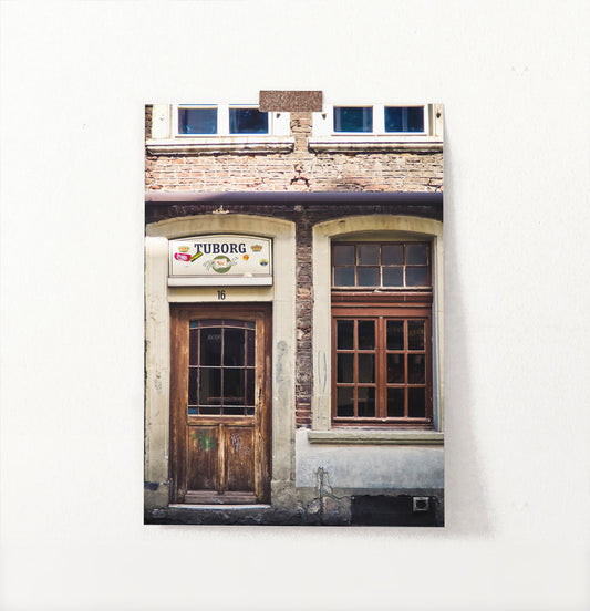 Vintage Pub Wall Art Wooden Door and Window Photography