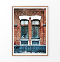 Load image into Gallery viewer, Old Window Print, Building Photography, Architectural Wall Art, Modern Poster, Grunge Style
