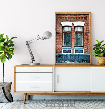 Old Architectural Window In Brick Building Art Photo