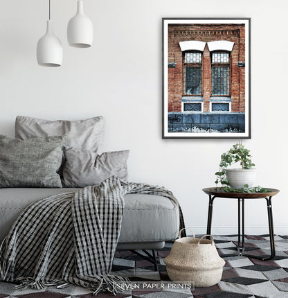 Old Architectural Window In Brick Building Art Photo
