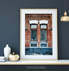 Old Architectural Window In Brick Building Art Photo