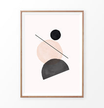 Load image into Gallery viewer, Geometric Shapes Poster In Terracotta and Black

