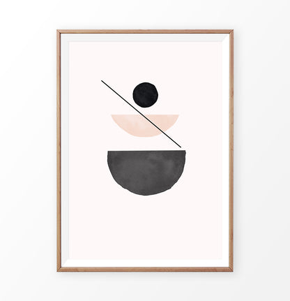 Boho Terracotta Wall Decor, Abstract Terracotta Art Print