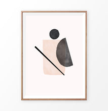 Load image into Gallery viewer, Geometric Beige Wall Print

